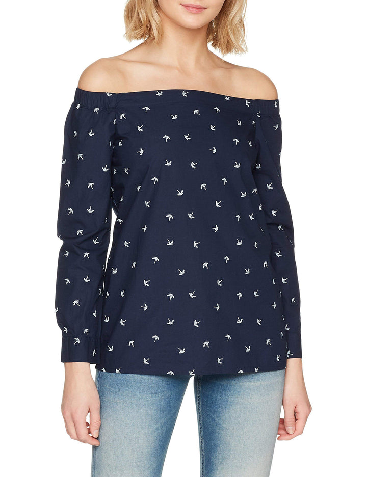 GARCIA Damen Bluse XL Blau (Marine 70), XL Blau (Marine 70)