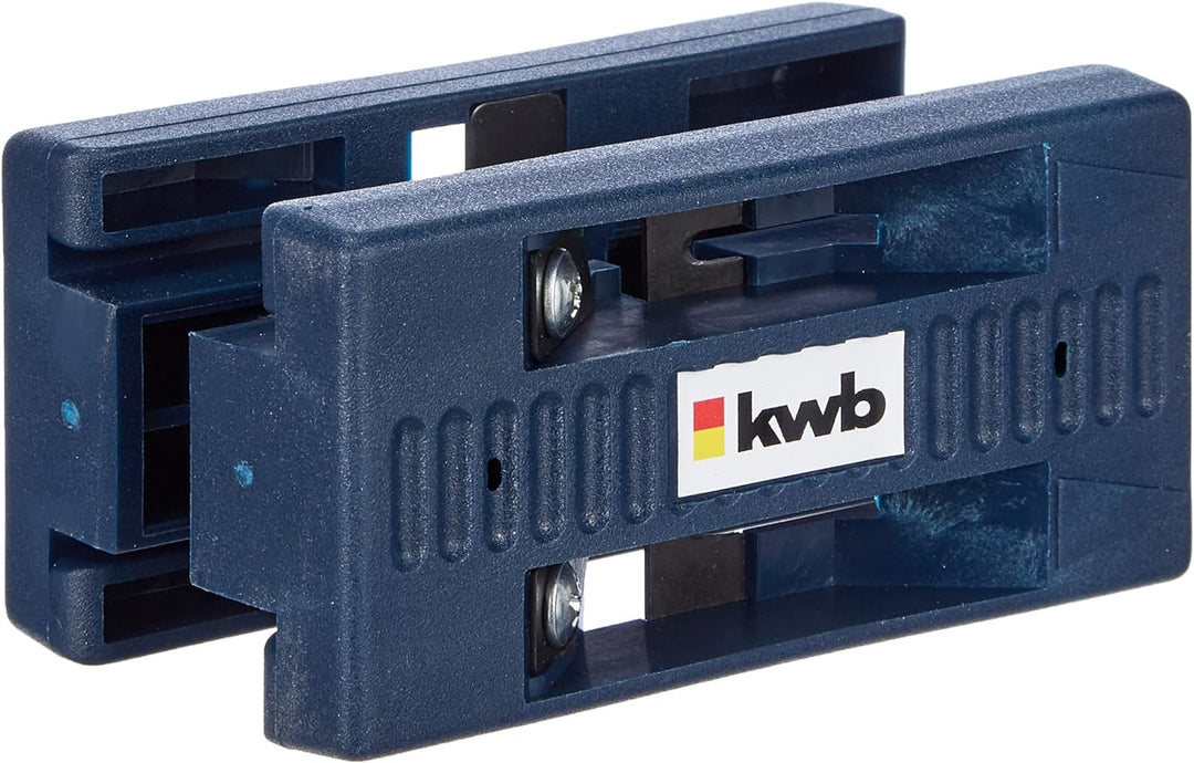 kwb Doppelseitiger Kantenschneider (2 Längenschneider und 4 Fase-Messer, 40 mm in Blau)