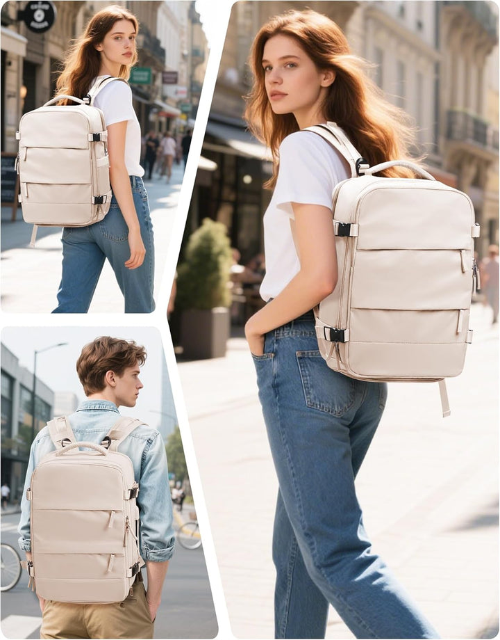 SZLX Grosser Reiserucksack Damen,Vakuum Rucksack mit Pumpe Ryanair Handgepäck 40x30x20 Herren, Wizza