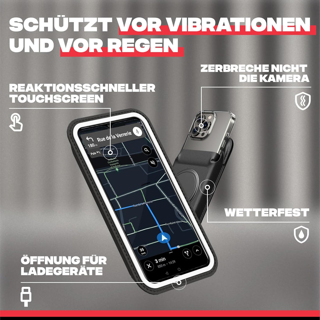 Shapeheart französische Innovation, magnetische Handyhalterung für Motorroller für Rückspiegel. Mit