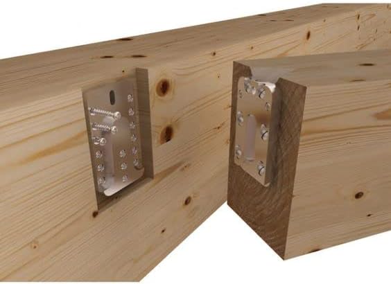 Wovar Unsichtbare Balkenträger 50 x 60 mm für nicht sichtbare Balkenverbindungen - Pro Set