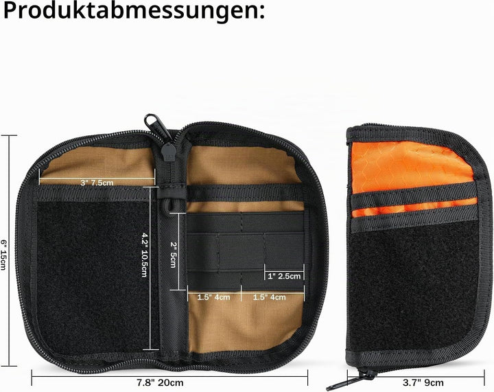 VIPERADE VE22 EDC Pouch Klein EDC Werkzeugtasche mit 4 Taschen und 5 elastischen Fächern Klein EDC O