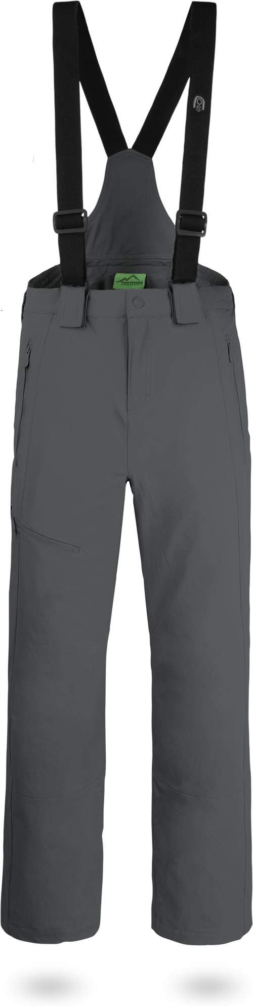 normani Outdoor Sports Herren Winter Softshellhose gefüttert mit abnehmbaren Hosenträgern und 4-Wege