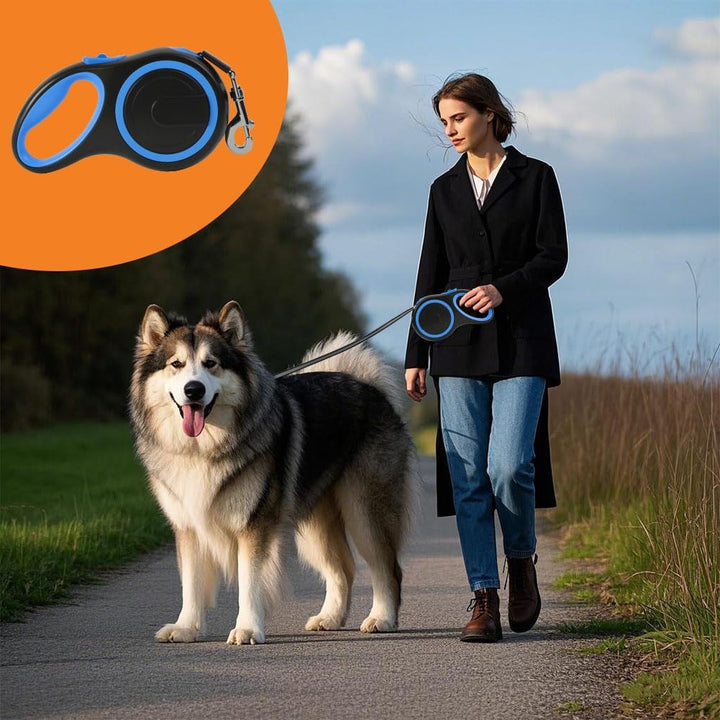 Aomig Rollleine für Hunde Hundeleine für Kleine Grosse Hunde 360° Verhedderungsfreier Ausziehbar mit