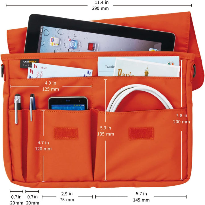 Lihit Lab A7576-4 Laptoptasche, 21,6 x 29,6 cm, Orange 8.3" x 11.4" Orange, 8.3" x 11.4" Orange