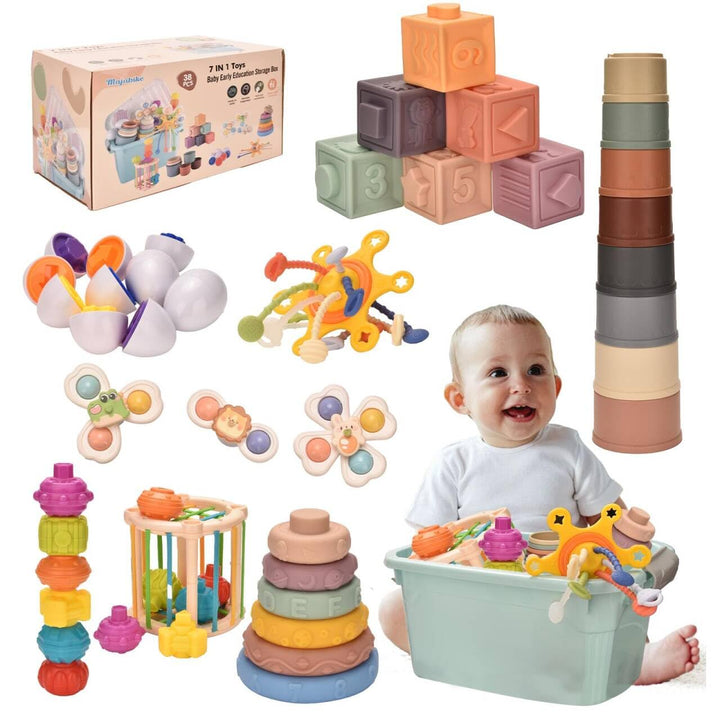 Montessori Spielzeug Baby,Baby Spielzeug,Babyspielzeug ab 6 Monate,Montessori Spielzeug ab 1 Jahr,7