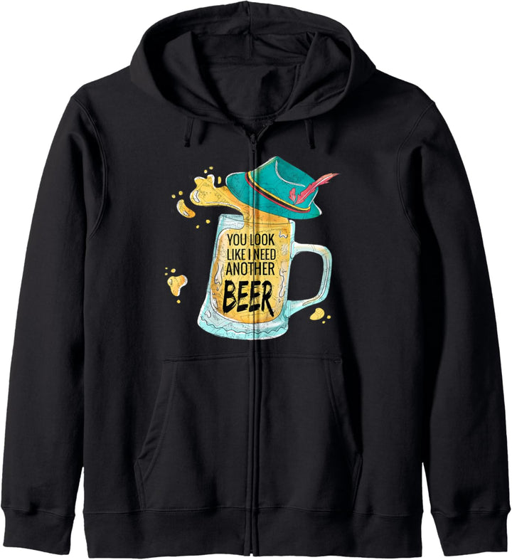 Witziger Spruch für Biertrinker Bier Trinken Biergarten Kapuzenjacke
