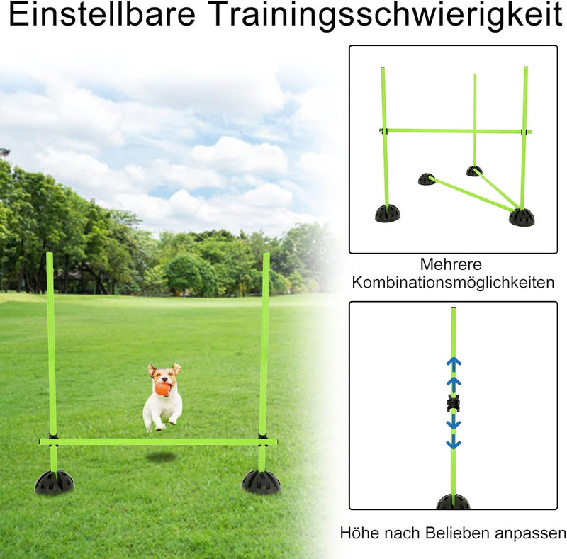 AufuN Agility Sprungstangen-Set, Trainingsstangen für konditionelles, Koordinationshürden für Sprung