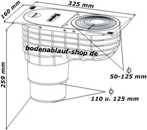 Regensinkkasten Regenrohrablauf Regenwasserablauf Dachrinnenablauf Q3 braun