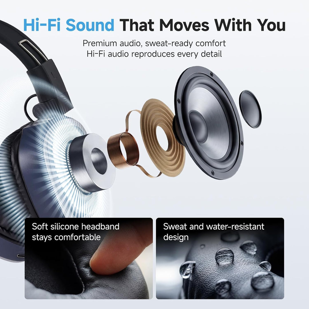 Retekess TA003P Silent Disco Set, Kopfhörer Silent Disco, Freihändige Nutzung, HiFi-Klangqualität, 1