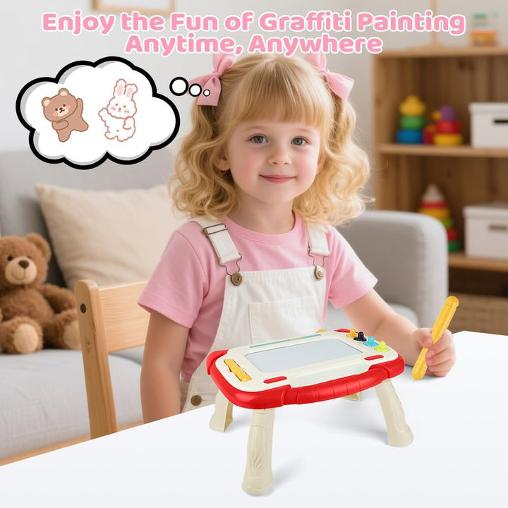 OFFCUP Magnetische Maltafel, Kinder Zaubertafel ab 3 Jahr Reisegrösse Magnetische Zeichenbrett Lerns
