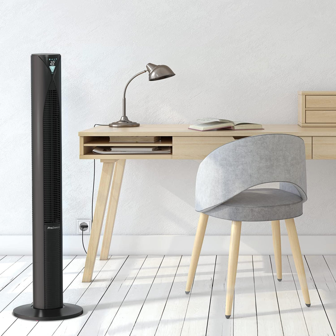 Pro Breeze Premium Design Turmventilator mit Fernbedienung, Timer & Oszillation, 117cm hoch - Standv