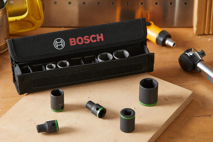 Bosch Professional Pro 9tlg. Steckschlüsseleinsätze-Set mit 1/2"-Innenvierkantaufnahme für Sechskant
