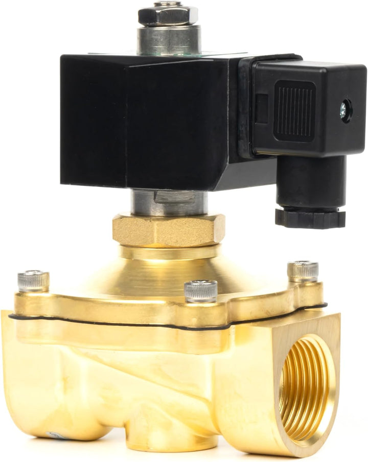 U.S. Solid Magnetventil Messing stromlos offen NO 10 bar - Elektrisches Wasserventil VITON (1", 12V