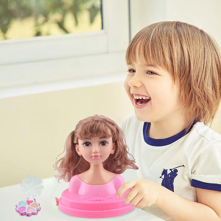 1 Set Puppenkopf für Haarstyling und Make-up, Stylingkopf, Puppe für Mädchen, farbenfrohes, realisti