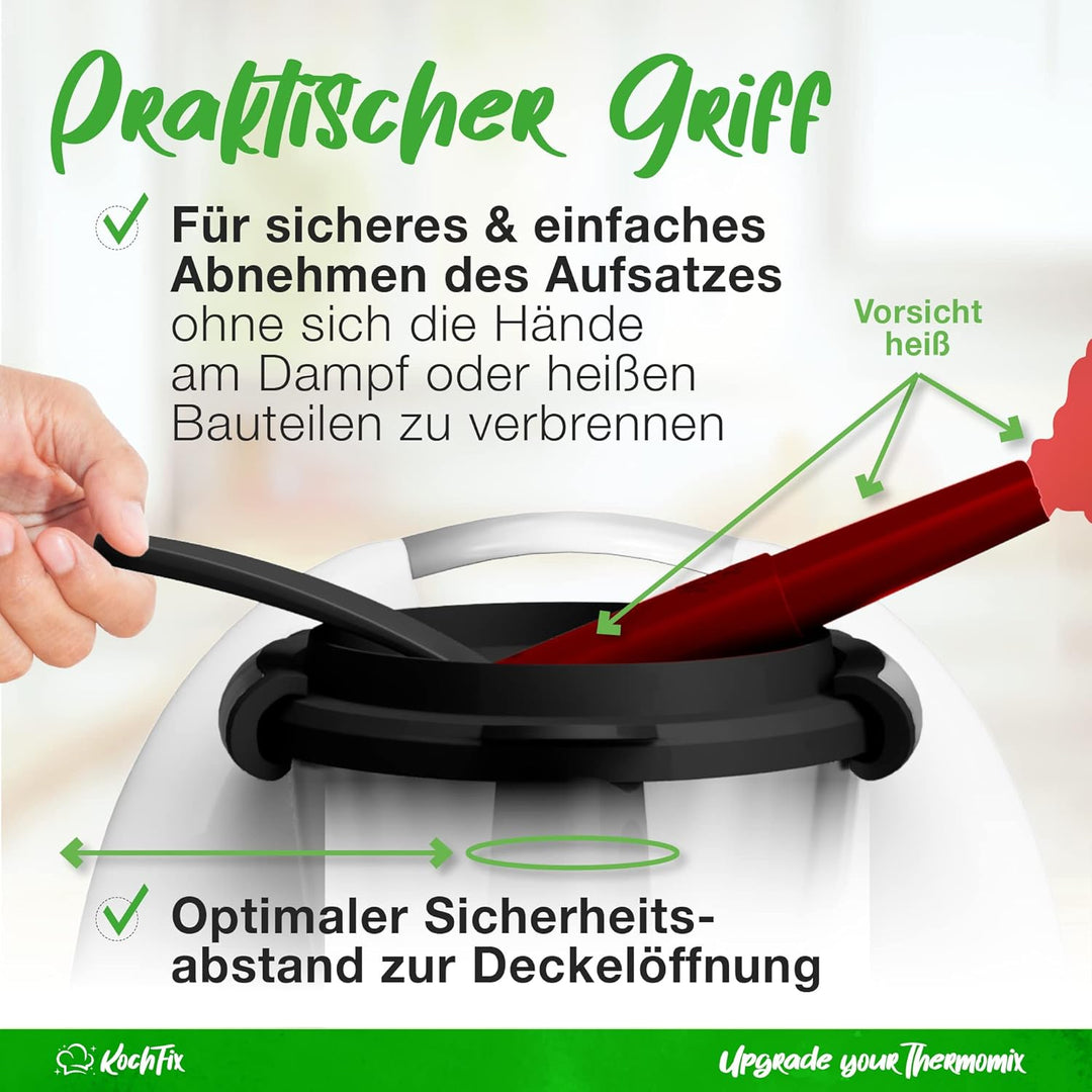 KochFix Dampfumleitung passend für Thermomix TM5, TM6, TM31, Monsieur Cuisine - Dampfumleiter zum Sc