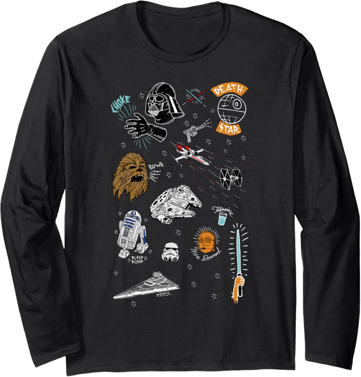Star Wars Cartoon Characters Langarmshirt