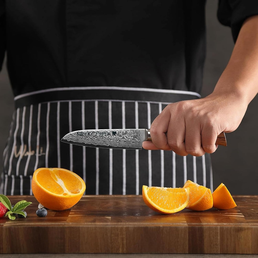 Wakoli EDIB Pro Damastmesser Set mit Gravur – Personalisiertes 2er Santoku Messerset, 16cm & 11cm Kl