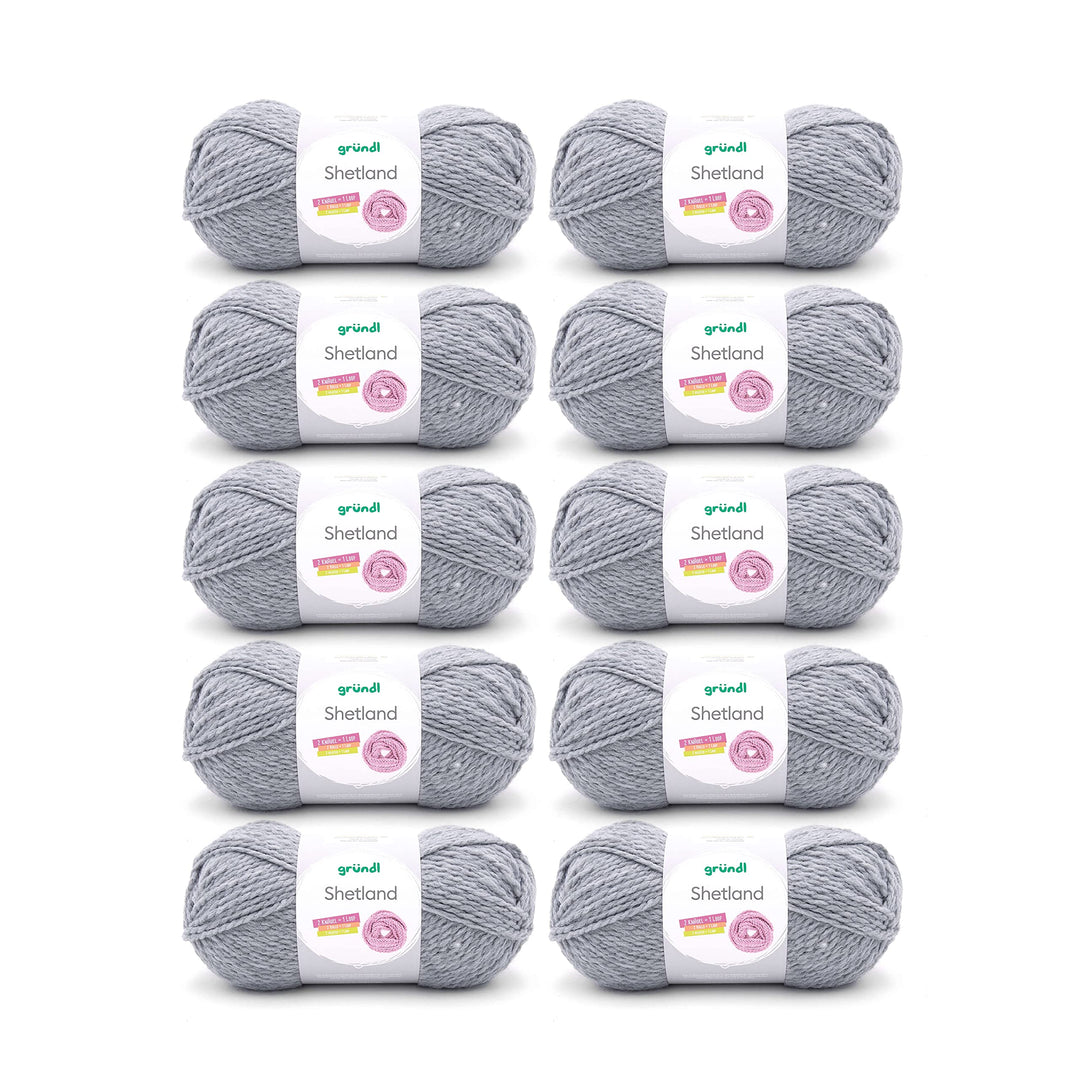 Gründl Shetland Wolle (modisches und weiches Strickgarn aus 80% Polyacryl und 20% Wolle, 100 g / 170