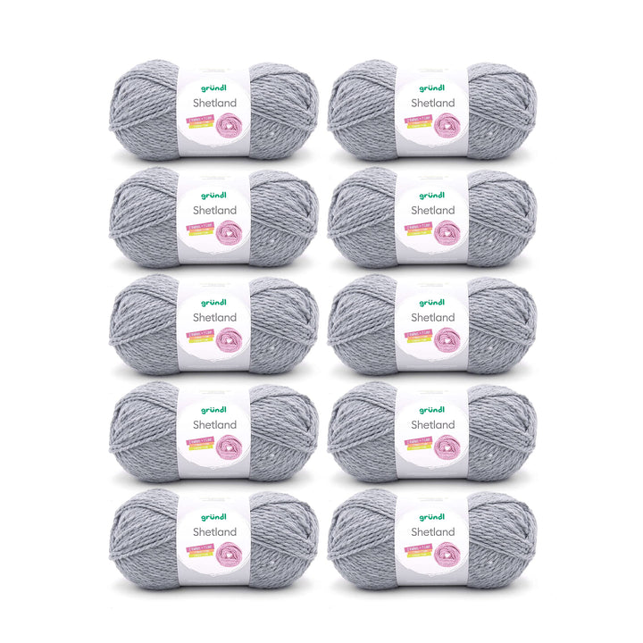 Gründl Shetland Wolle (modisches und weiches Strickgarn aus 80% Polyacryl und 20% Wolle, 100 g / 170