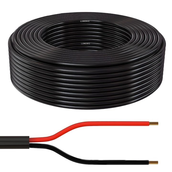 Lumonic 50m FLRYY Fahrzeugkabel 2 adrig I Fahrzeugleitung mit Kabelquerschnitt 2x 0,75mm² I Kabel An