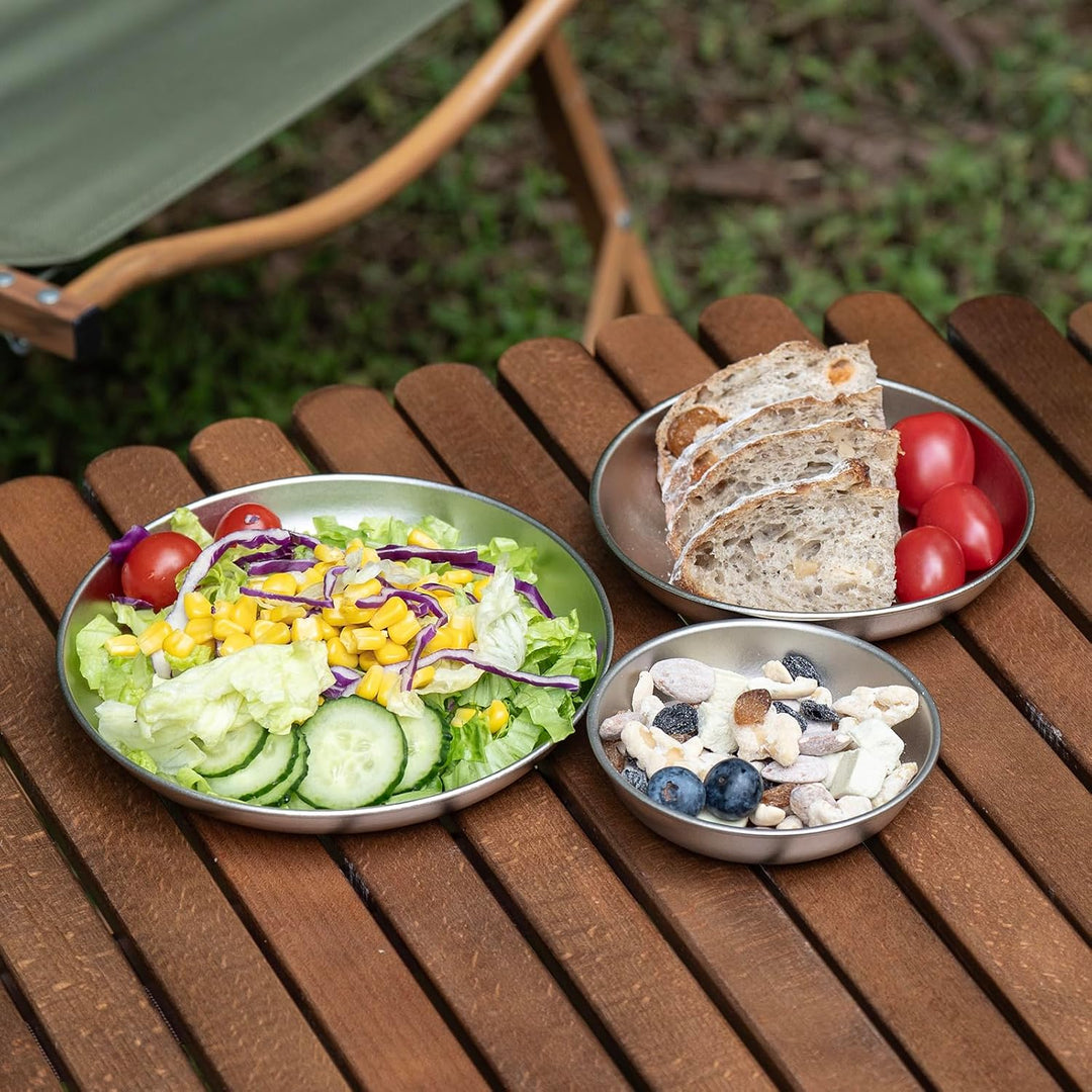 Boundless Voyage Ultraleicht Camping Titan Pan Geschirrplatte mit Tragetasche Outdoor Titan Geschirr