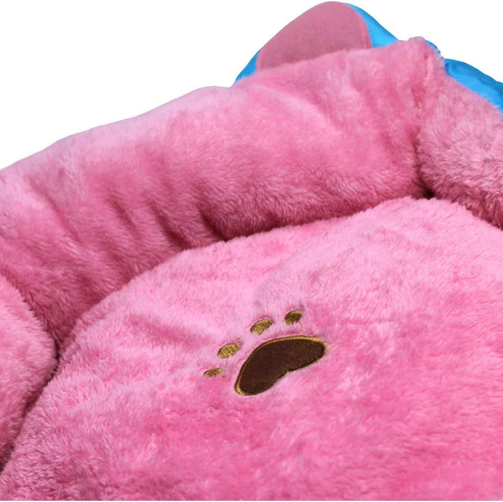 Katzenbett mit Ohren rosa/blau, rosa/blau