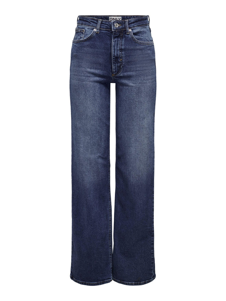 ONLY Female Weit geschnitten ONLJuicy Wide High Waist Jeans 26W / 34L Dark Blue Denim, 26W / 34L Dar