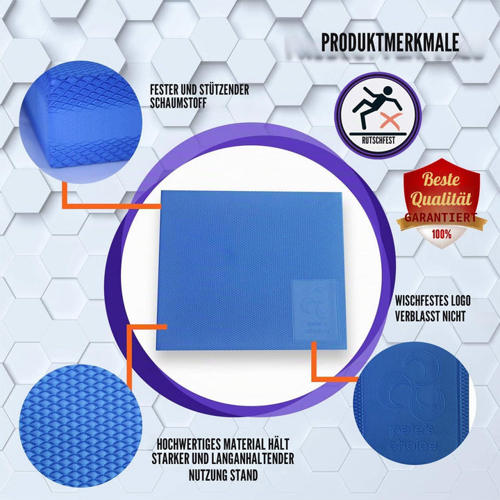 XL/L Foam Balance Pad - Dehnungsgurt und eBook inkl. | Extra grosses Balancekissen für physiotherape
