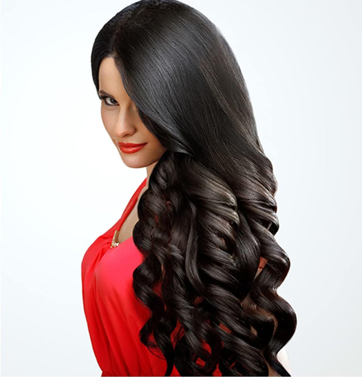 hair2heart Microring Extensions Echthaar Gewellt - 200 Strähnen 1g 50cm 4/0 mittelbraun 200 Strähnen