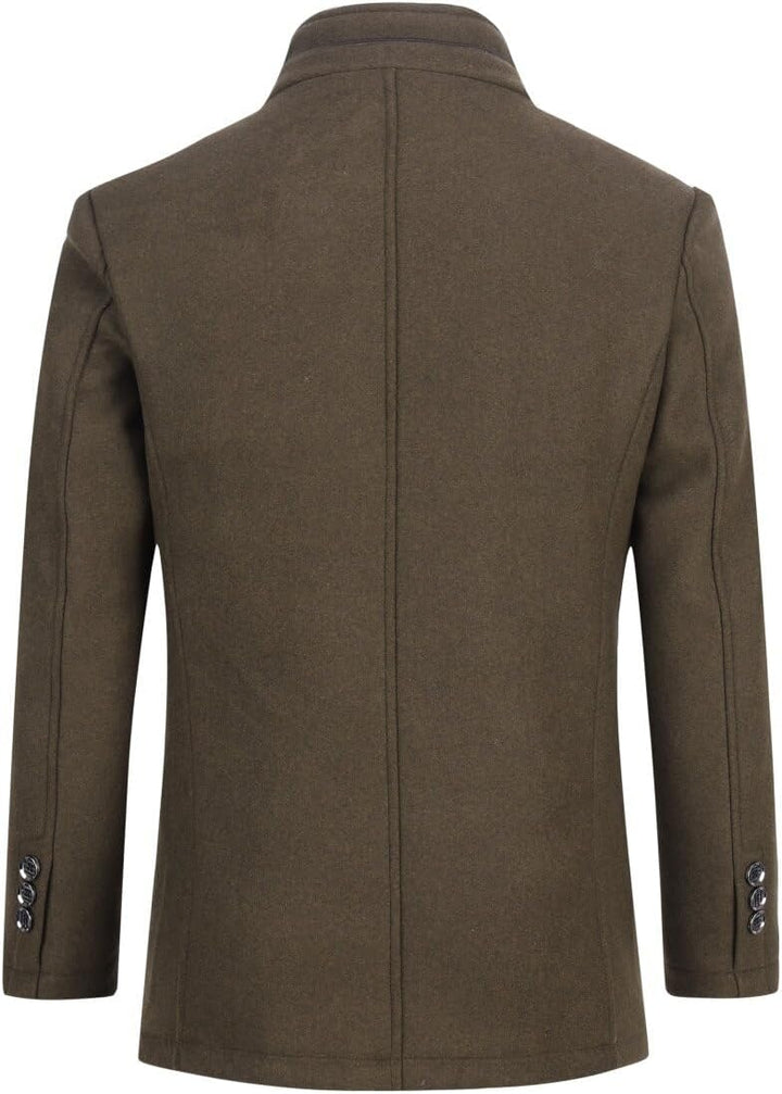 YOUTHUP Herren Wolle Mantel mit Steppweste Regular Fit Winter Wollmantel Outdoor Business Übergangsm