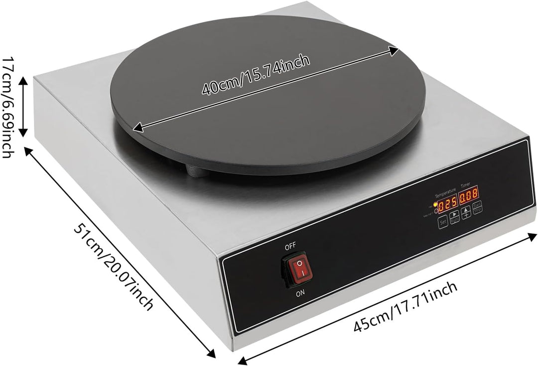 Electric Crepe Maker Elektrische Pfannkuchenmaschine mit Digitalanzeige