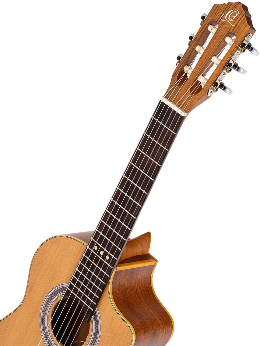 Ortega Guitars Konzertgitarre elektro-akustisch - Requinto Series - deep body - inklusive Gigbag - M