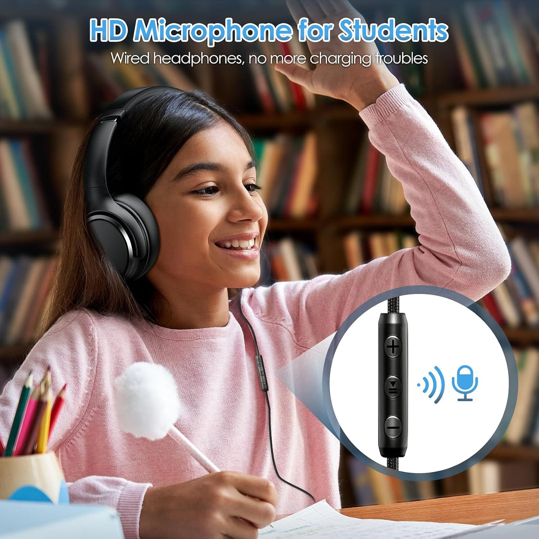 INFURTURE Kopfhörer USB C Kopfhörer mit Kabel Noise Cancelling Kopfhoerer Over Ear, 28 dB ANC, Leich