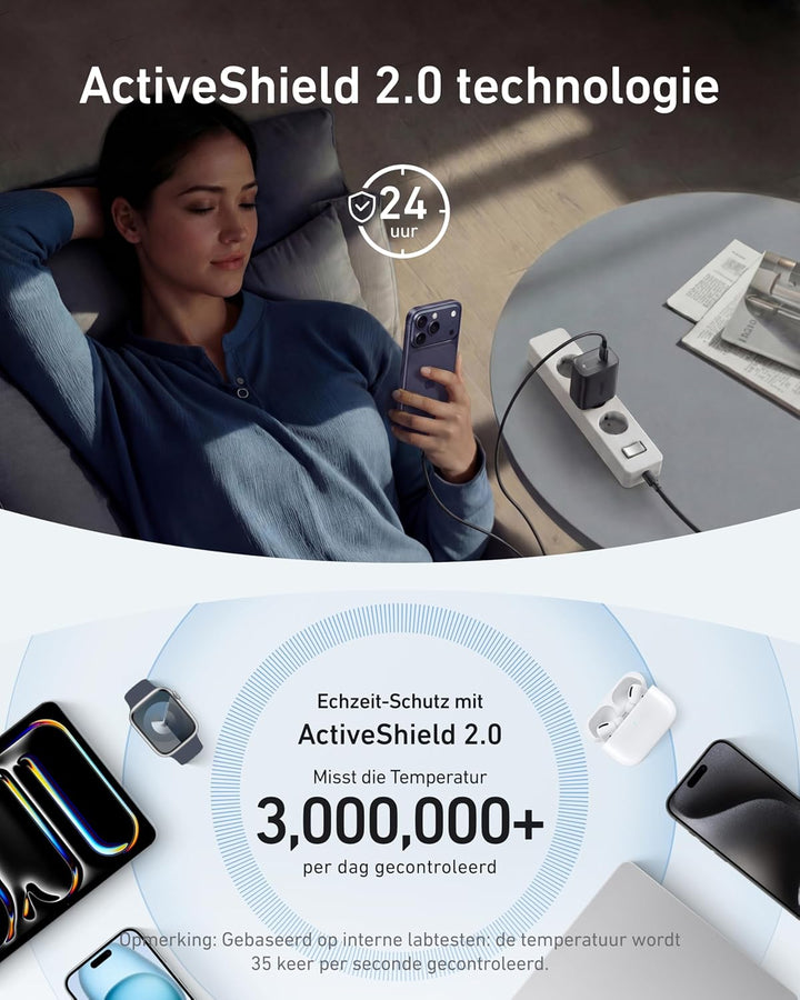 Anker Nano 100W Ladegerät, 100W MacBook Ladegerät, Netzteil für MacBook, iPad, iPhone 17/16, Galaxy,