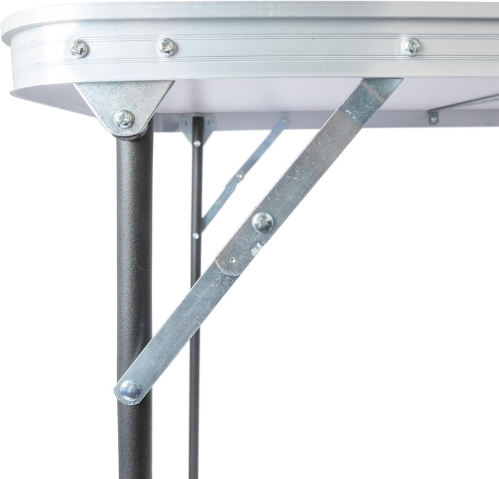 Harbour Housewares 1x Schwarz 80cm x 60cm Klappbarer Campingtisch aus Metall - Klein Faltbar Tragbar