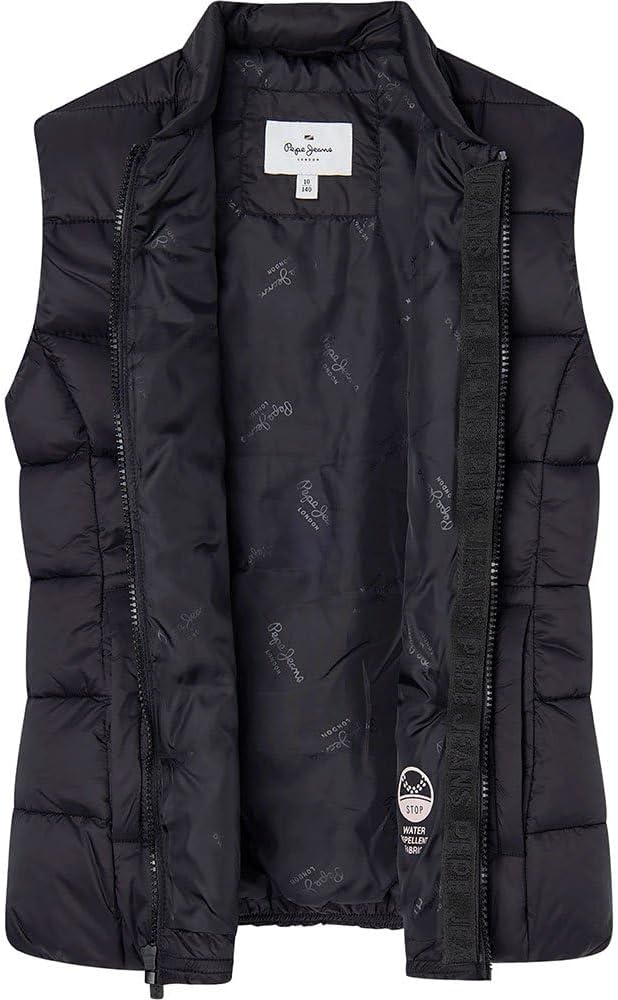 Pepe Jeans Mädchen Simone Vest Waistcoat 12 Jahre Black (Black), 12 Jahre Black (Black)