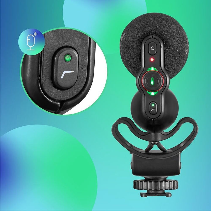 Joby Wavo PRO DS Professionelles Richtmikrofon zur Kameramontage, Rycote-Dämpfungshalterung, Low-Cut