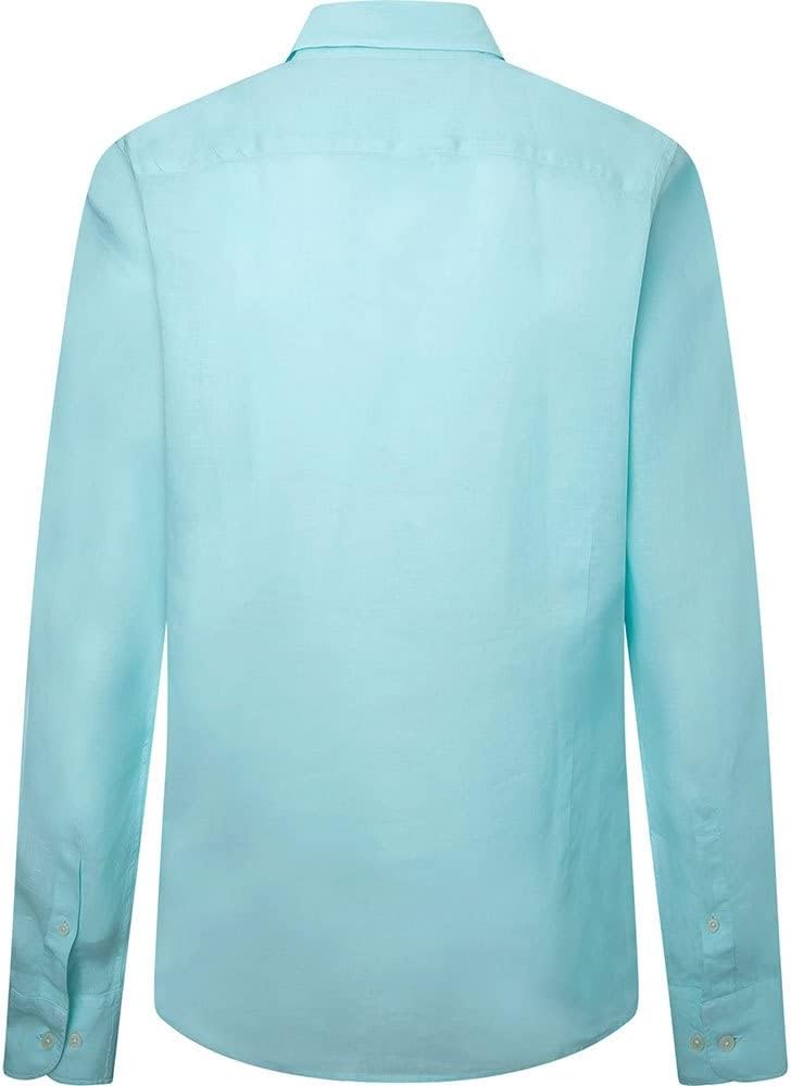Hackett London Herren Garment Dyed Linen K Hemd XS Mint, XS Mint