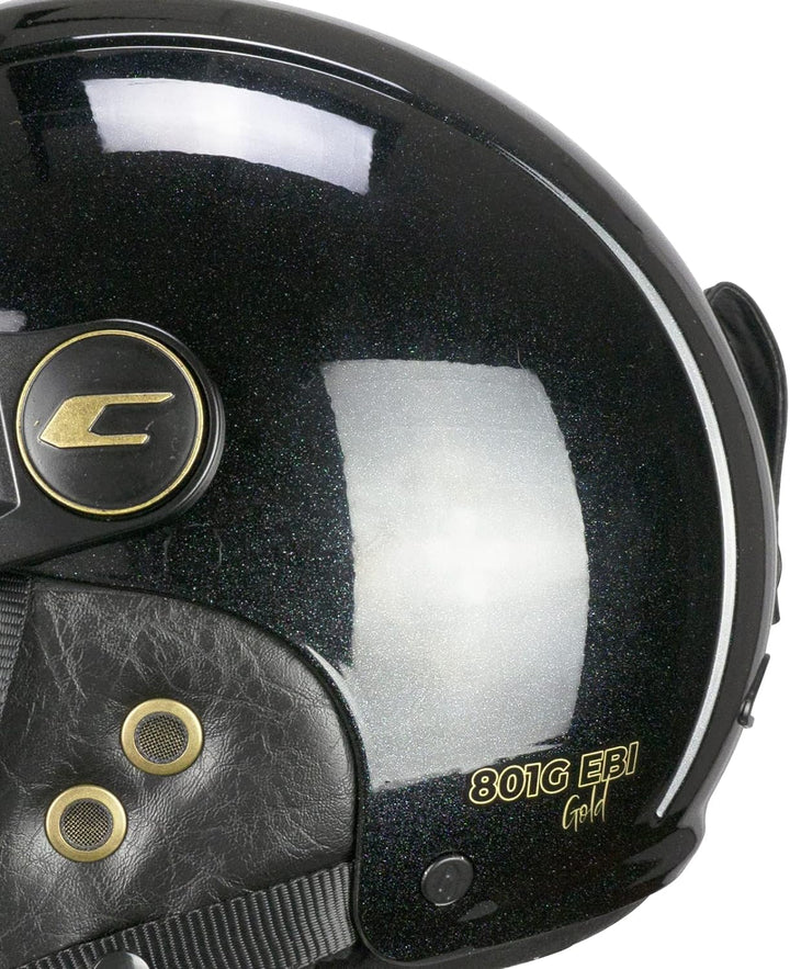 CGM Unisex – Erwachsene EBI skihelm, Schwarz Perlgold, M (57-58cm)