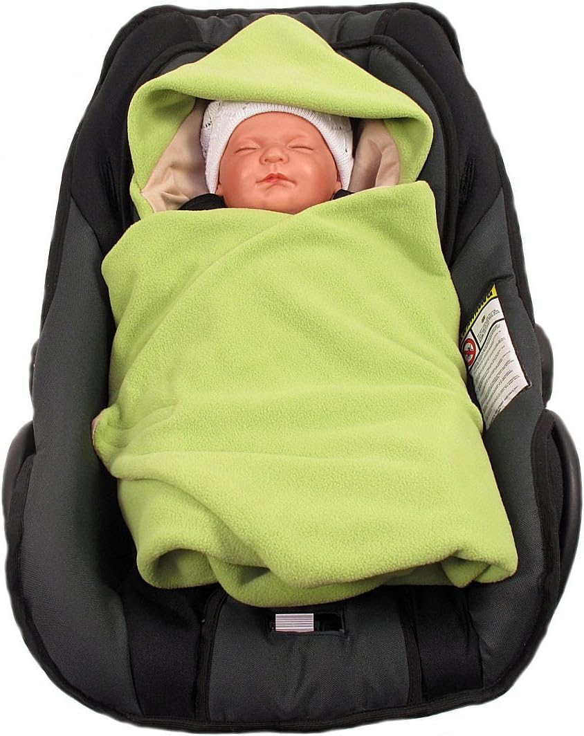 HOBEA-Germany – Einschlagdecke Fusssack für die Babyschale Sommer, Farben Sommerdecken:grün beige Gr