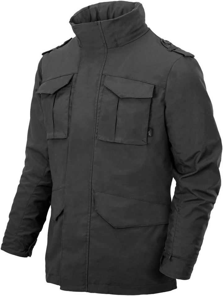 Helikon-Tex Jacke Herren M65 Covert - Taktische Feldjacke mit Versteckte Kapuze & DuraCanvas - Windd