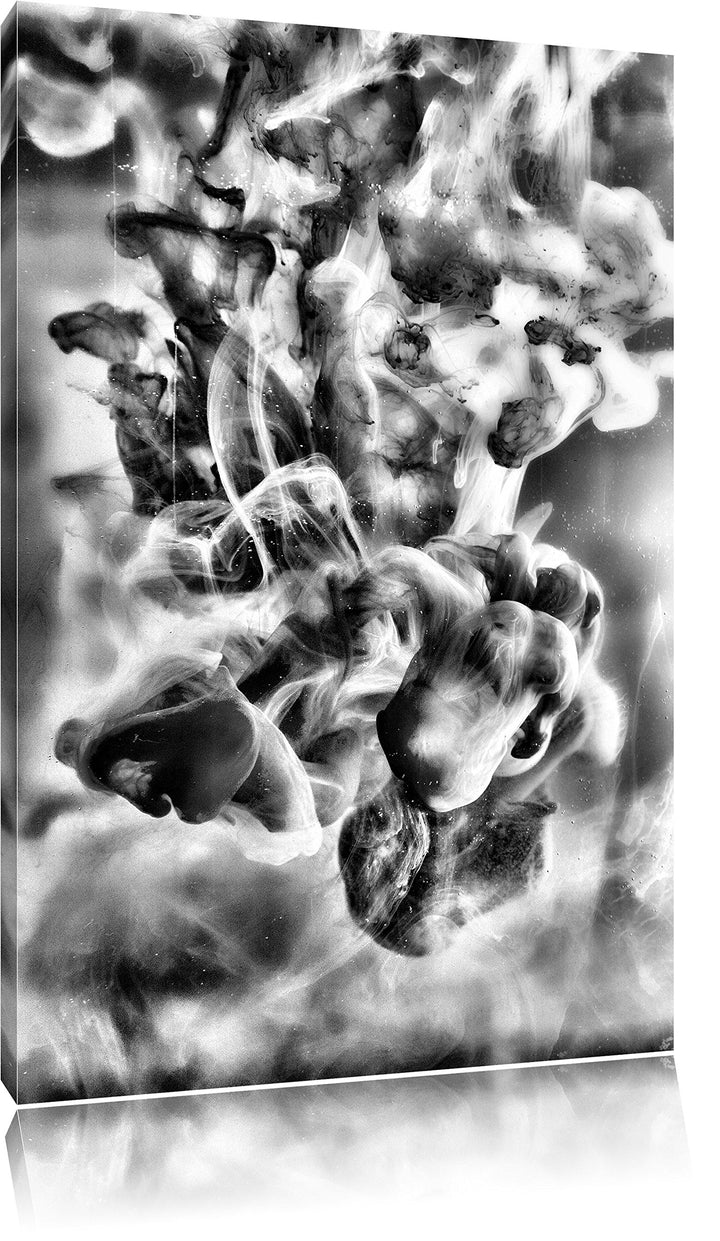 Monocrome, Colorful smoke, Format: 100x70 auf Leinwand, XXL riesige Bilder fertig gerahmt mit Keilra