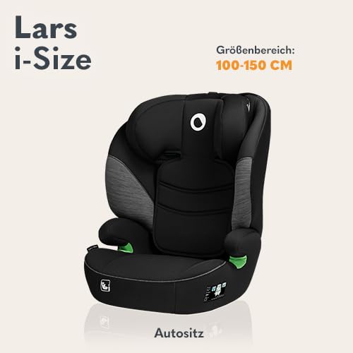 LIONELO LARS i-Size Kinderautositz 100–150 cm, Gruppe 2 3, Seitenschutz 10 Grad, Kopfstützenverstell