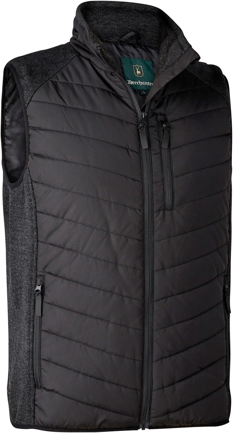 Deerhunter Moor Padded Waistcoat with Knit Black 3XL, 3XL