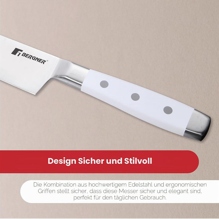 4ER SET MESSER AUS EDELSTAHL WEISS NATÜRLICH BG Weiss 4-tlg, Weiss 4-tlg
