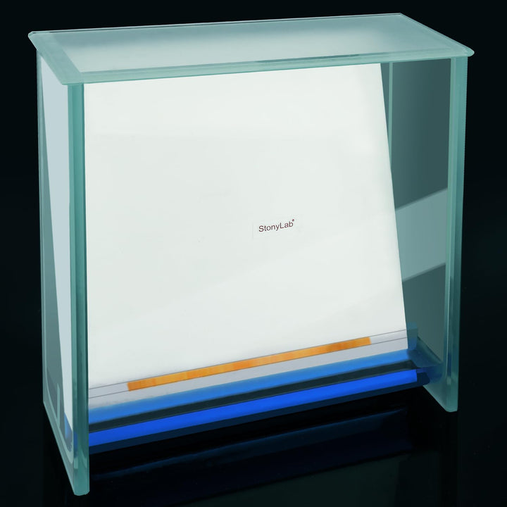 stonylab Glas Quadrat TLC Entwicklungstank, Schwerlast Borosilikat Chromatographie TLC Entwicklungsk