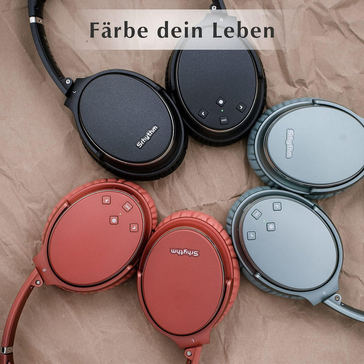 Srhythm NC35 Active Noise Cancelling Kopfhörer,Faltbar,Kabellos,Bluetooth 5.0,Over-Ear mit USB-C Sch
