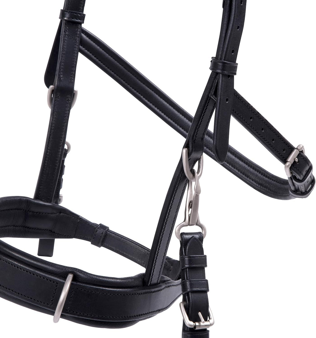 SUNRIDE Kappzaum aus Echtleder - mit Zügel - sanfte Führung für eine harmonische Verbindung (Full, s