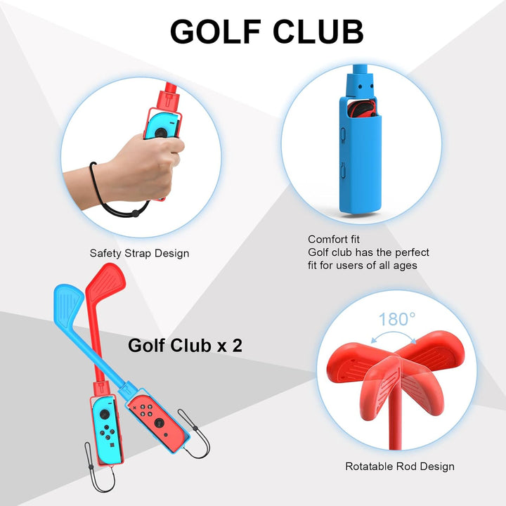 12 in 1 Switch Sport Zubehör Set Bundle – 2024 Familienparty-Paket Spiel Zubehör Set Satz für Ninten